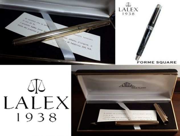 Penna stilografica LALEX, GOLD PLATED 22 Kt., vintage anni lsquo70.