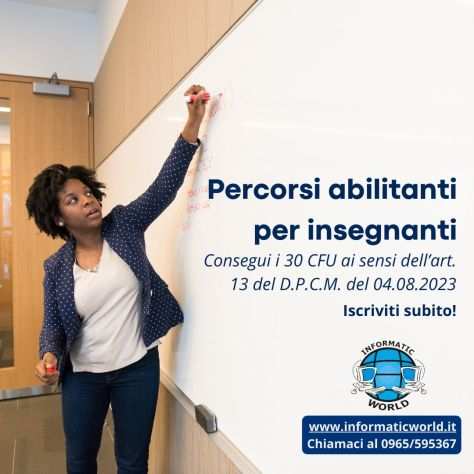 Percorsi abilitanti per insegnanti 30 CFU