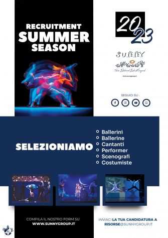 Performer, Cantanti, Ballerinie e Coreografei per Summer Season 2023