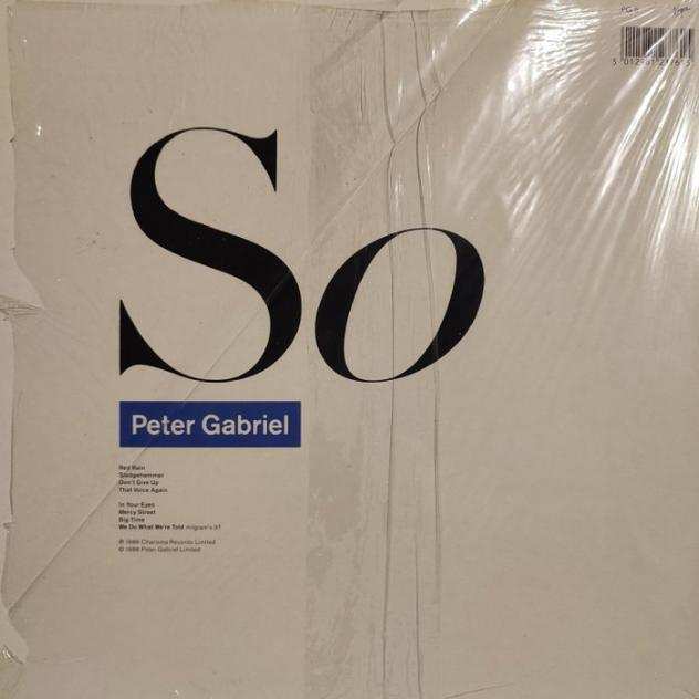 Peter Gabriel - 2 Lp Album So - 1st Italian Pressing - SEMISEALED MINT  IV - 1St Italian Pressing - NEAR MINT - Album LP (piugrave oggetti) - Prima stamp