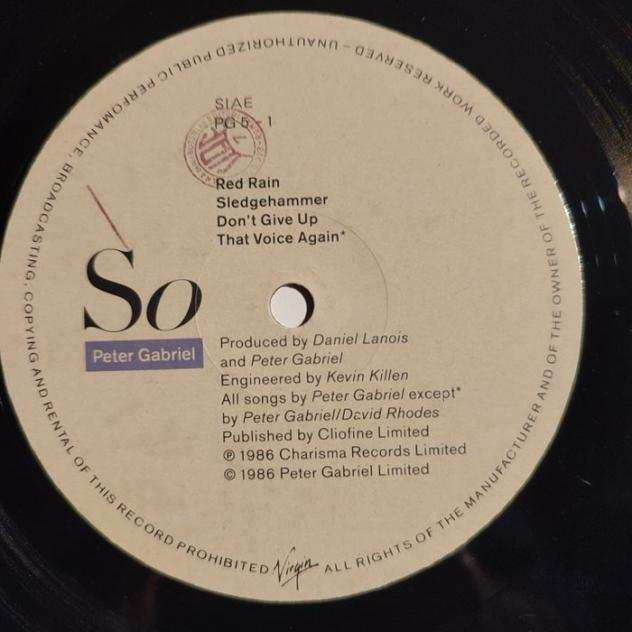 Peter Gabriel - 2 Lp Album So - 1st Italian Pressing - SEMISEALED MINT  IV - 1St Italian Pressing - NEAR MINT - Album LP (piugrave oggetti) - Prima stamp