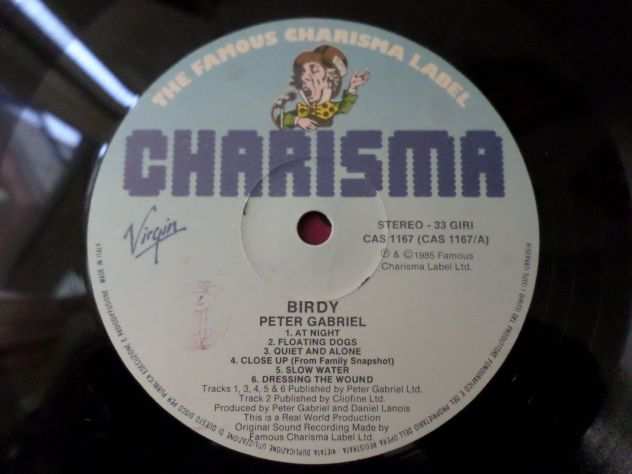 PETER GABRIEL (Genesis) Birdy OST - LP  33 giri 1985 Charisma Italy