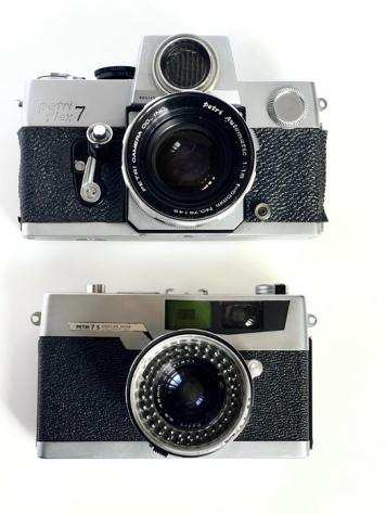 Petri Flex 7 SLR  1,850mm - 7S Rangefinder con 2,845mm  Fotocamera analogica