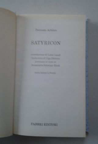 Petronio Arbitro - Satyricon