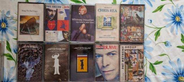Phil Collins, Davis Bowie, Chris Rea, Jamiroquai, Sting, Whitney Houston - Artisti vari - 33x Cassettes - Titoli vari - Musicassetta - 1988