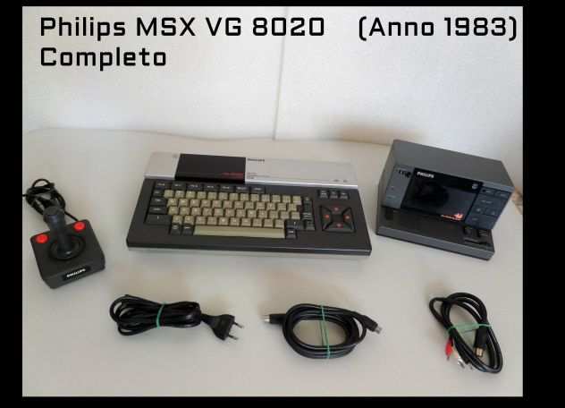 Philips MSX VG 8020 (Anno 1983) ORIGINALE DEPOCA, completo di lettore cassette