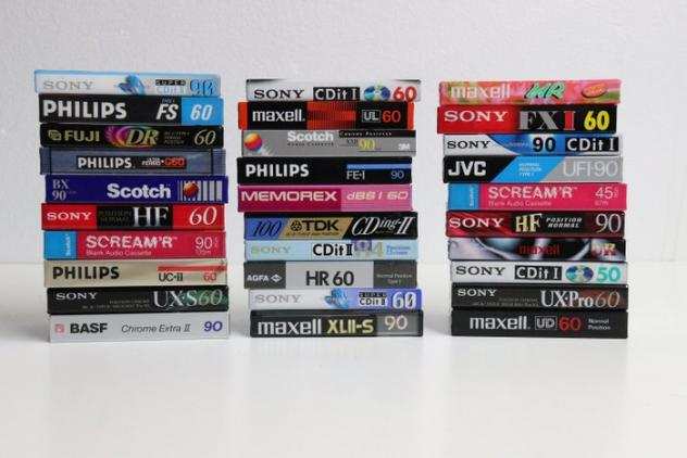 Philips, Sony - Scotch Fuji Jvc Tdk Agfa Maxell Memorex - Modelli vari - Audiocassette