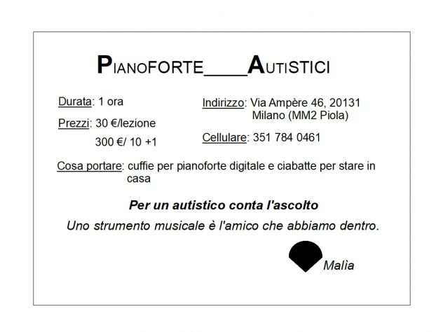 Pianoforte Autistici