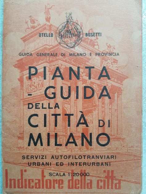 PIANTA GUIDA DELLA CITTA DI MILANO VINTAGE IN SCALA 120000