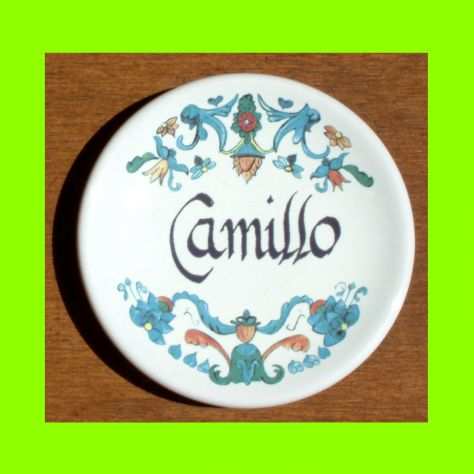 Piattino in ceramica personalizzato con nome Camillo