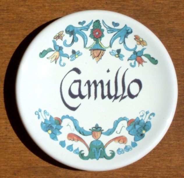 Piattino in ceramica personalizzato con nome Camillo