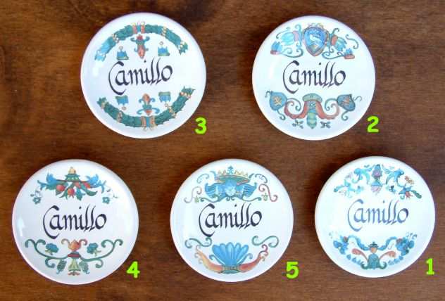 Piattino in ceramica personalizzato con nome Camillo