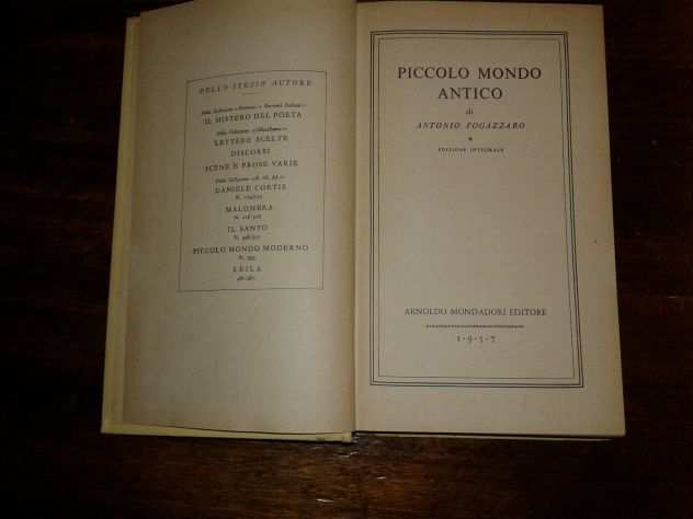 PICCOLO MONDO ANTICO Anno 1957
