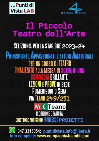 PICCOLO TEATRO DELLARTE - SCUOLA DI TEATRO Corsi 2023-24