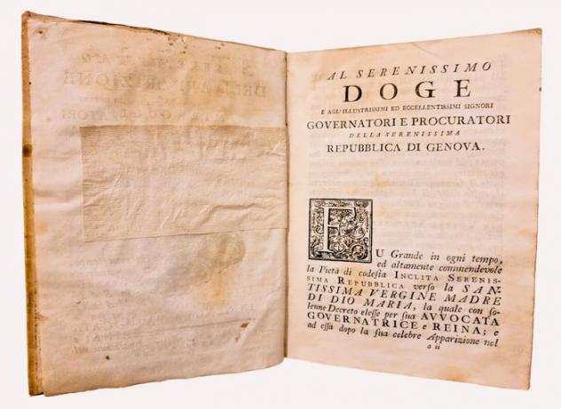 Picconi - Storia dellApparizione e de Miracoli di Nostra Signora di Misericordia di Savona - 1760