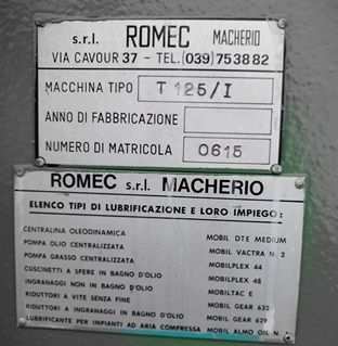 PIEGATRICE ROMEC 4000 X 125 TON