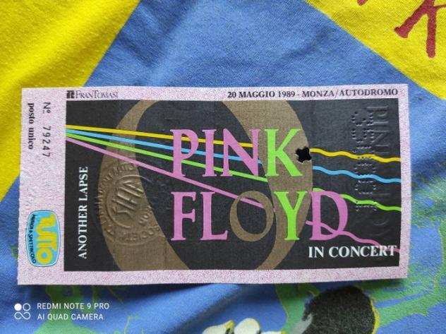 Pink Floyd - Another Lapse Concert Ticket  Tour T-Shirt - Multiple titles - Articolo memorabilia merce ufficiale - 19891989