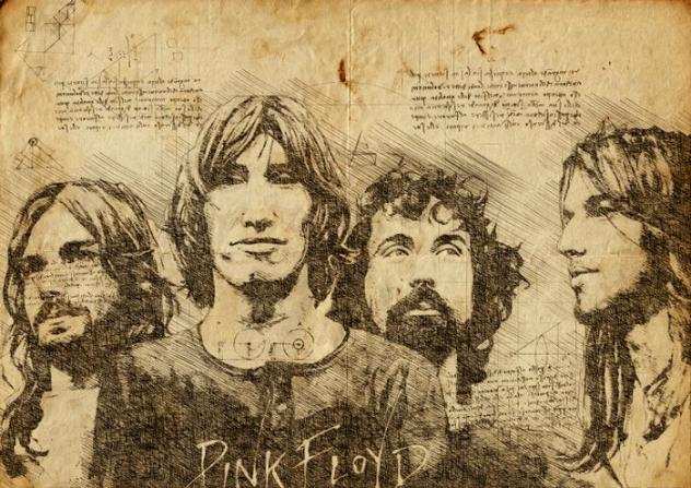 Pink Floyd - Da Vinci Edition - High Quality Giclee Art - By artist Andrea Boriani - Opera drsquoarte  Dipinto - 20212021