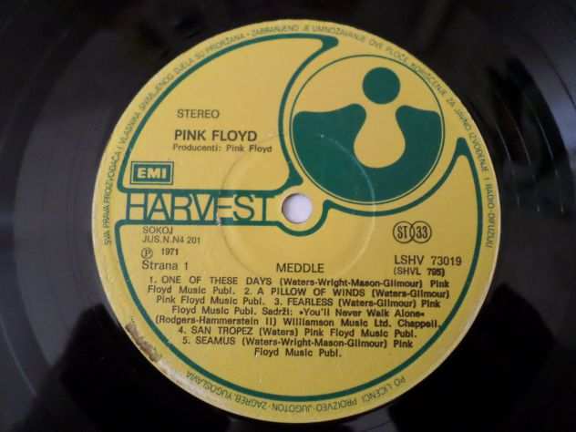 PINK FLOYD - Meddle - LP  33 giri 1971 SHVL 795 Press Jugoslavia Harvest