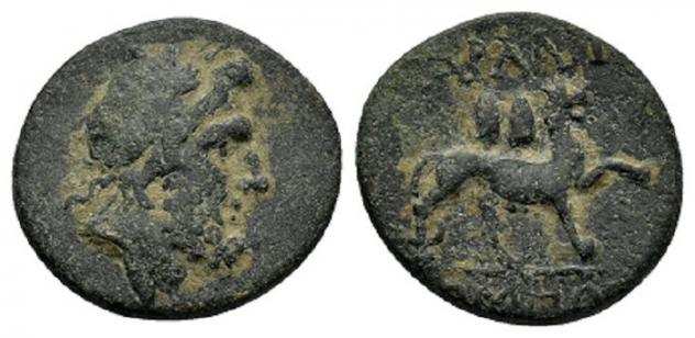 Pisidia, Parlais. AE Unit , Magistrate Diomedes 1st Century BC