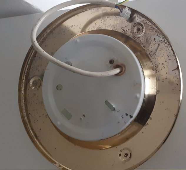 Plafoniera in ottone 30cm  lampada  tasselli