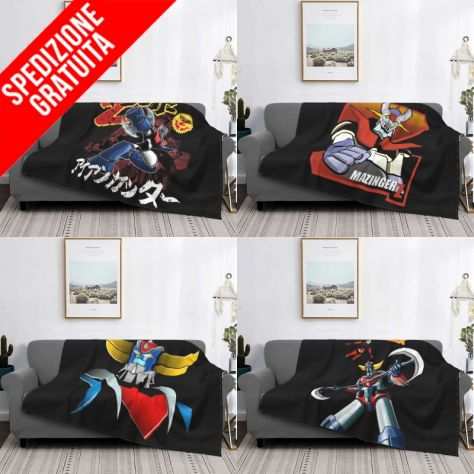 PLAID COPERTA MAZINGA Z GOLDRAKE SUPER ROBOT