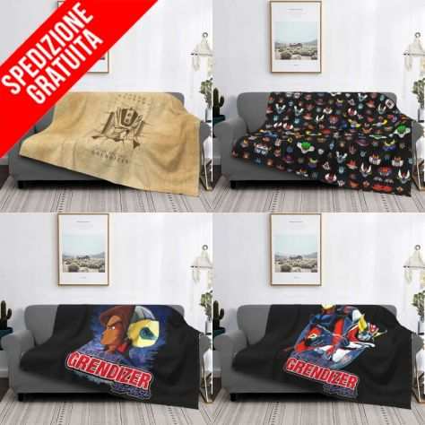 PLAID COPERTA MAZINGA Z GOLDRAKE SUPER ROBOT