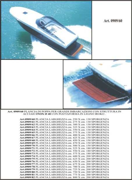 Plancia - plancette - pedane di poppa per medie e grandi imbarcazioni