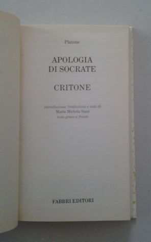 PLATONE - Apologia di Socrate Critone