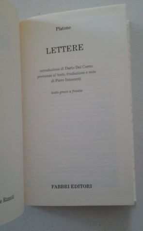 PLATONE - Lettere