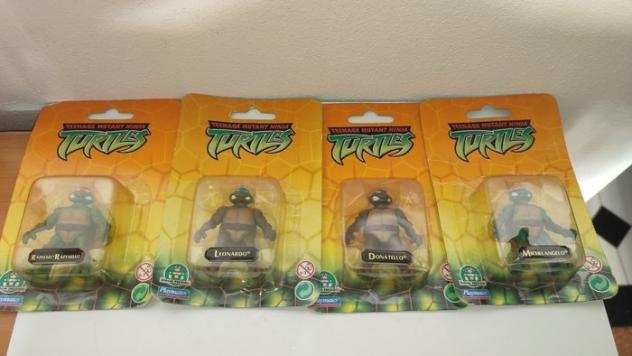 Playmates Toys - Giochi Preziosi - Ninja Turtles - Action Figures Raritagrave 4 Ninja Turtles in Miniatura Set Completo Nuovi in Blister Anno 2002 - 2000-