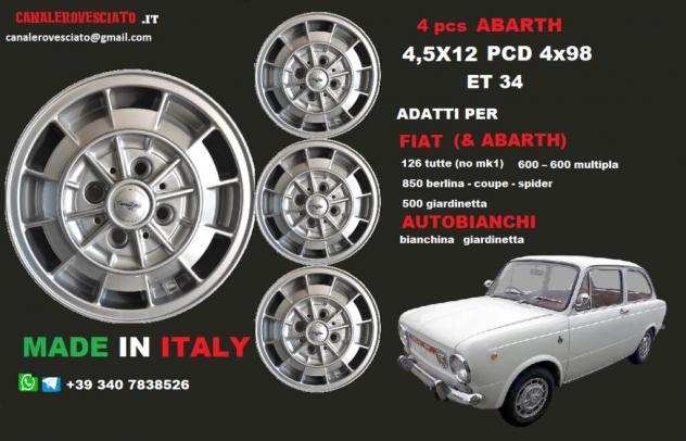 Pneumatici e Cerchi FIAT 850 500 850 abarth tc 600