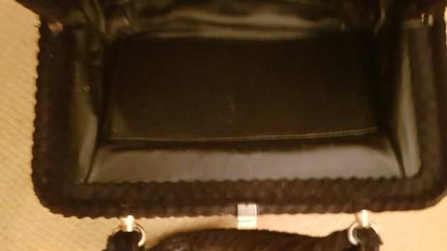 Pochette nera vera pelle vintage anni 60