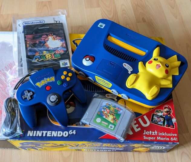 Pokeacutemon Pikachu Nintendo 64 PAL con Super Mario 64 - NUOVO