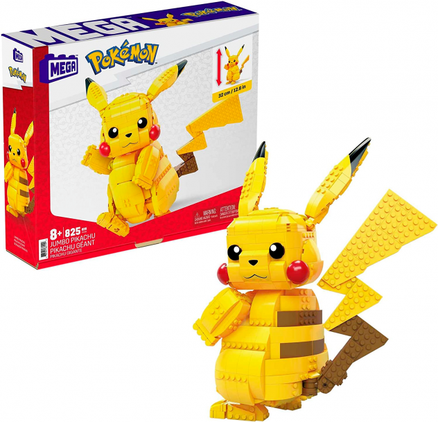 Pokemon Mega Pikachu Gigante 825 pz Mattel Mega costruzioni no lego FVK81 Mattel