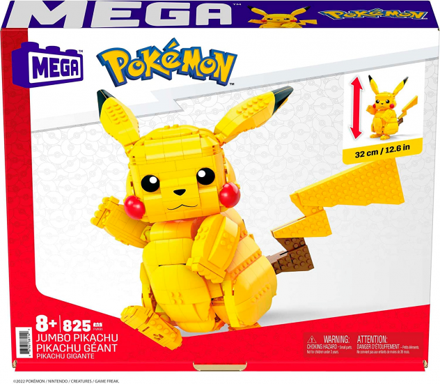 Pokemon Mega Pikachu Gigante 825 pz Mattel Mega costruzioni no lego FVK81 Mattel