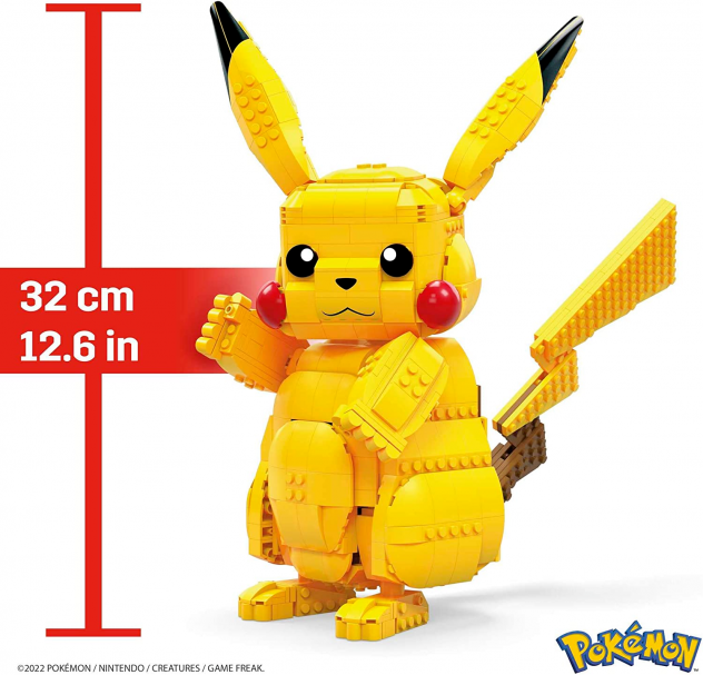 Pokemon Mega Pikachu Gigante 825 pz Mattel Mega costruzioni no lego FVK81 Mattel