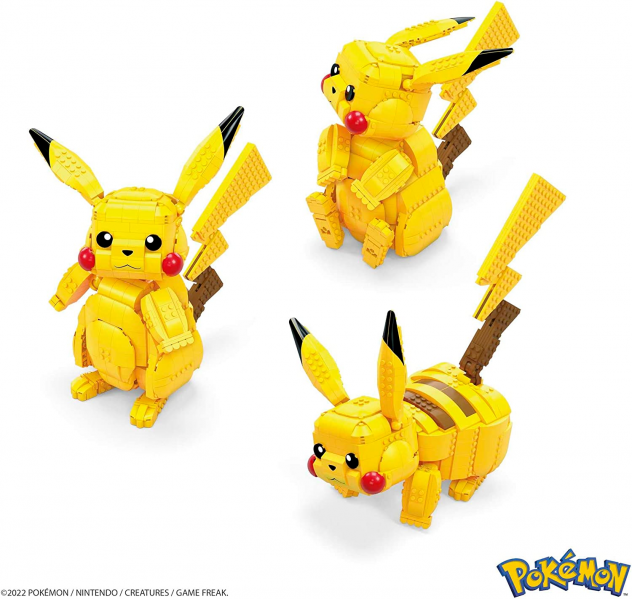 Pokemon Mega Pikachu Gigante 825 pz Mattel Mega costruzioni no lego FVK81 Mattel