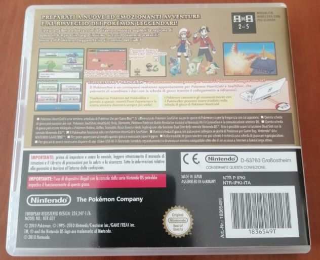 POKEMON Versione Oro - HeartGold - Per Nintendo DS - Istruzioni in Italiano
