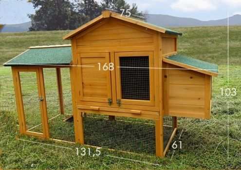 Pollaio in legno per galline anatre e polli NUOVO spedizione GRATIS