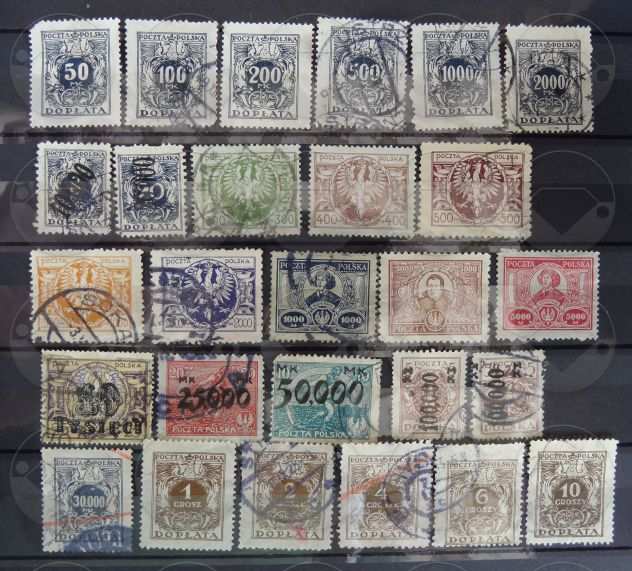 POLONIA 1919-1978 Lotto di 129 francobolli