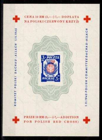 Polonia 1945 - 2 foglietti Croce Rossa - Nuovi splendidi