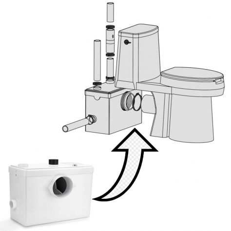 Pompa trituratore per WC lavabo vasca doccia elettrodomestici 600W
