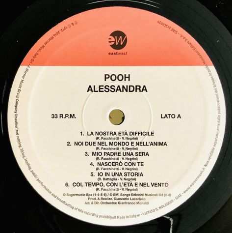 POOH - Alessandra - Vinile Nero