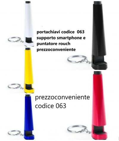 portachiavi con supporto smartphone puntatore touch e screen cleaner