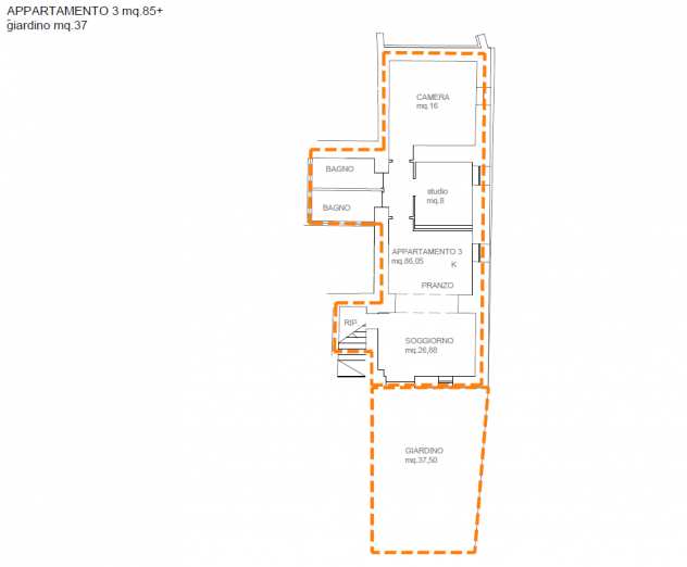 Porzione di casa in vendita a FOGLIANO GROSSO - Siena 85 mq Rif 1040561
