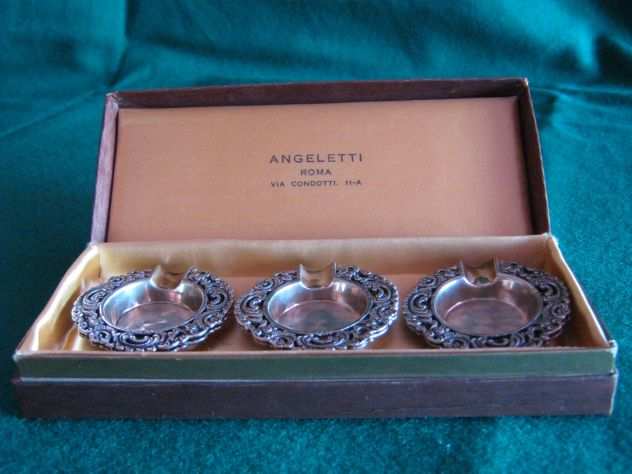 Posacenere argento lavorato gioielleria Angeletti - Via Condotti Roma
