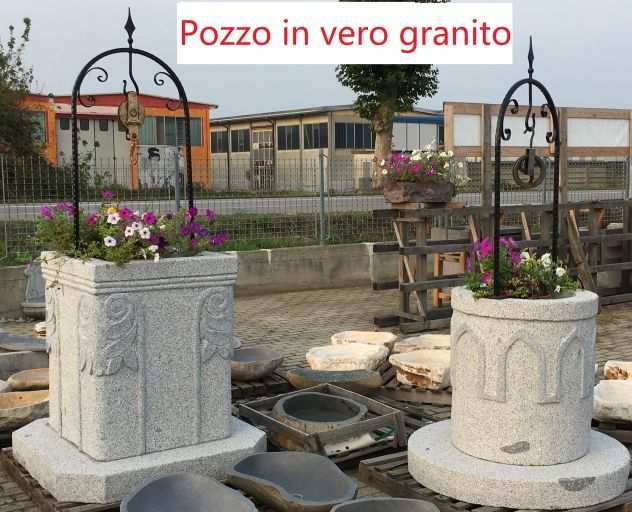 Pozzo da giardino in pietra granito