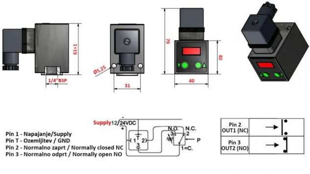 PRESSOSTATO ELETTRONICO KLV55 0-200 BAR (MAX.500BAR)