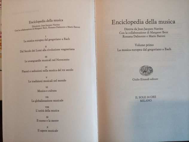 Prestigiosa Enciclopedia della Musica Einaudi in 10 Volumi